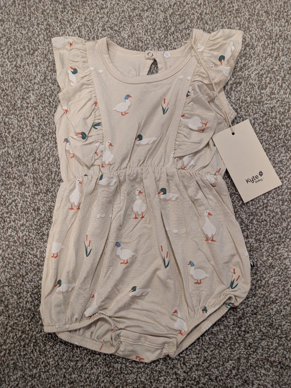 Kyte Baby Duck Bamboo Ruffle Bubble Romper